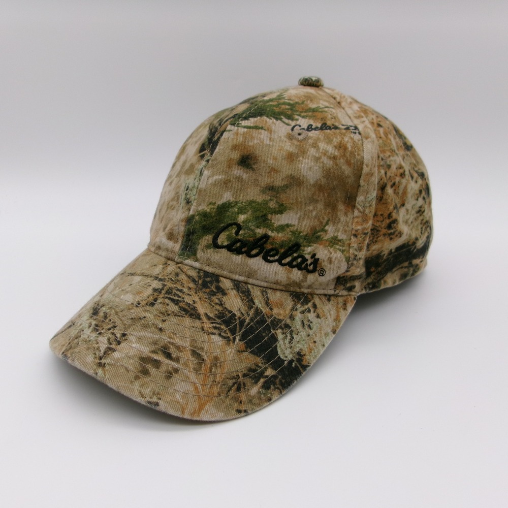 Cabelas Camo Baseball Cap Adjustable Hunting Fishing Hat OSFM Camouflage